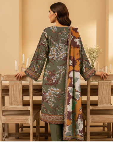 Orang Viscose 3-Piece Unstitched