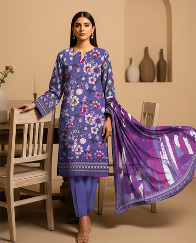 Orang Viscose 3-Piece Unstitched
