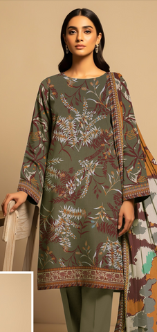 Orang Viscose 3-Piece Unstitched