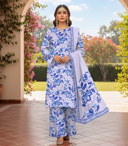 Orang Viscose 3-Piece Unstitched